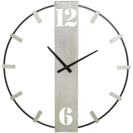 Horloge en métal Silvery 61 x 4.5 x 63 cm