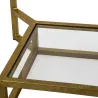 Bout de canapé en métal plateau imitation marbre Double 47 x 47 x 60 cm