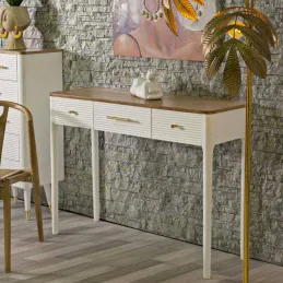 Console en bois avec tiroirs Matera 107 x 37 x 80 cm
