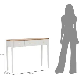 Console en bois avec tiroirs Matera 107 x 37 x 80 cm