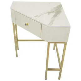 Console d'angle effet matelassé Sharon 84.5 x 60 x 77 cm