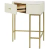 Console d'angle effet matelassé Sharon 84.5 x 60 x 77 cm