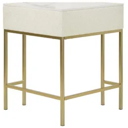 Console d'angle effet matelassé Sharon 84.5 x 60 x 77 cm