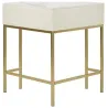 Console d'angle effet matelassé Sharon 84.5 x 60 x 77 cm
