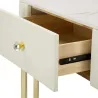 Console d'angle effet matelassé Sharon 84.5 x 60 x 77 cm