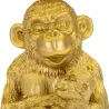 Lampe à poser en métal doré Monkey mum 30 x 49 cm