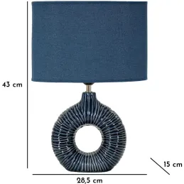 Lampe à poser en céramique Seta 28.5 x 15 x 43 cm
