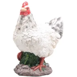 Petite poule en résine 12 x 8 x 16 cm