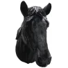 Tête de cheval noir en résine