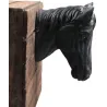 Tête de cheval noir en résine