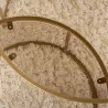 Ensemble de 2 tables gigognes rondes en métal et verre Auruma