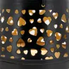 Photophore coeurs noir et or