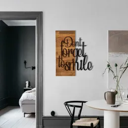 Décoration murale en bois et métal Citation