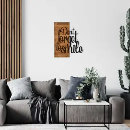 Décoration murale en bois et métal Citation
