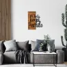 Décoration murale en bois et métal Citation