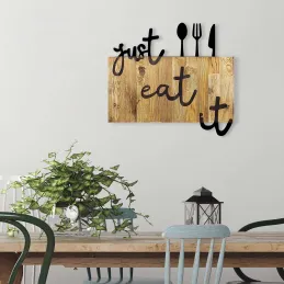 Décoration murale en bois et métal Citation