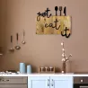 Décoration murale en bois et métal Citation