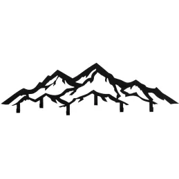 Patère en métal Montagnes