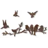 Décoration murale en métal Oiseaux