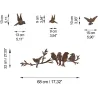 Décoration murale en métal Oiseaux