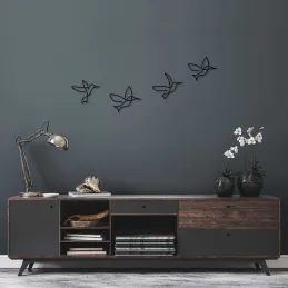 Décoration murale en métal Oiseaux