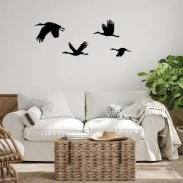 Décoration murale en métal Oiseaux