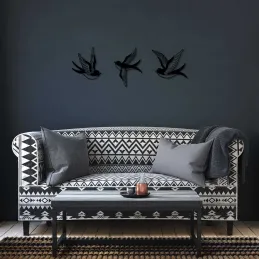 Décoration murale en métal Oiseaux