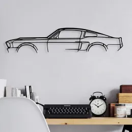 Décoration murale en métal Voiture