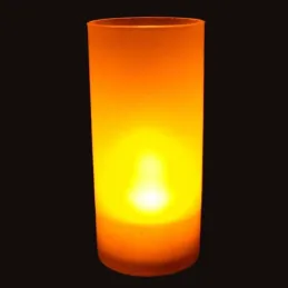 Bougie LED jaune avec Photophore et fonction souffler