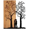 Décoration murale en métal et bois Arbre