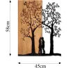 Décoration murale en métal et bois Arbre