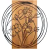 Décoration murale en bois et métal Florale