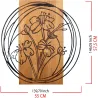 Décoration murale en bois et métal Florale