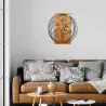 Décoration murale en bois et métal Florale