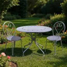 Chaise détente en fer Belle Époque