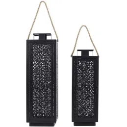 Lanterne en métal ajouré (Lot de 2)