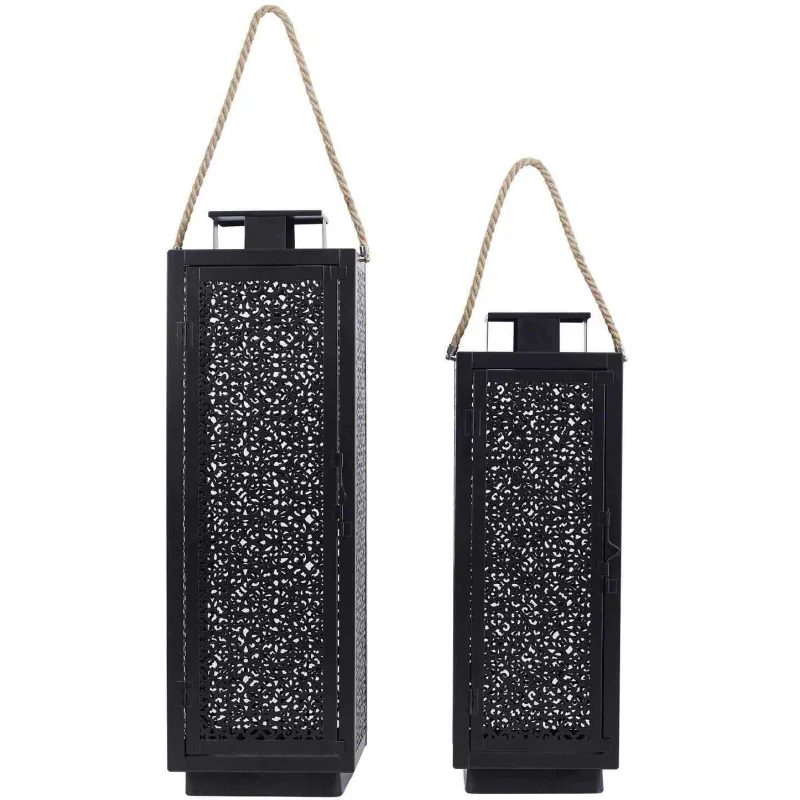 Lanterne en métal ajouré (Lot de 2)