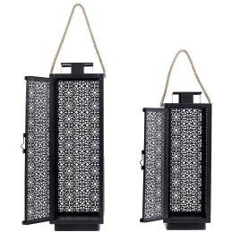 Lanterne en métal ajouré (Lot de 2)