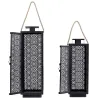 Lanterne en métal ajouré (Lot de 2)