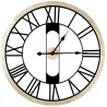 Horloge silencieuse en bois et métal 70 cm Jack
