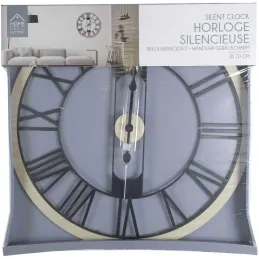 Horloge silencieuse en bois et métal 70 cm Jack