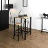 Ensemble table mange debout avec 2 tabourets Loka