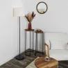Sellette gigogne effet acacia et métal (Lot de 2)