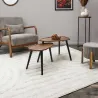 Table gigogne galet en acacia (Lot de 2)