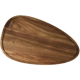 Table gigogne galet en acacia (Lot de 2)