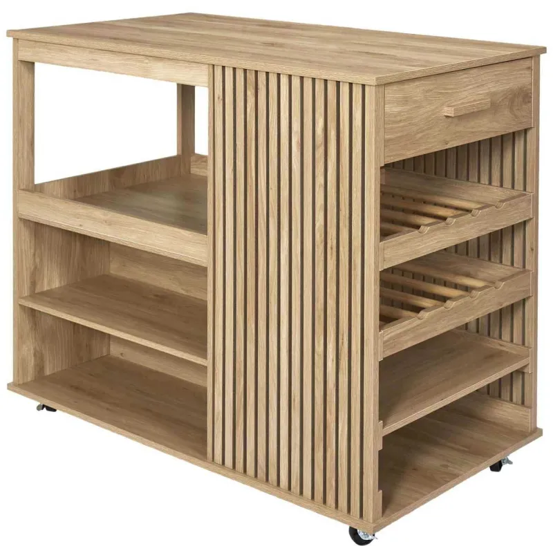 Ilot de cuisine en bois Klaus