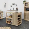 Ilot de cuisine en bois Klaus