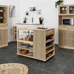 Ilot de cuisine en bois Klaus