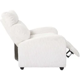 Fauteuil en tissu côtelé 3 positions ajustables Scott