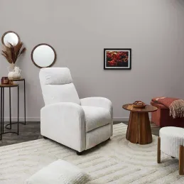 Fauteuil en tissu côtelé 3 positions ajustables Scott